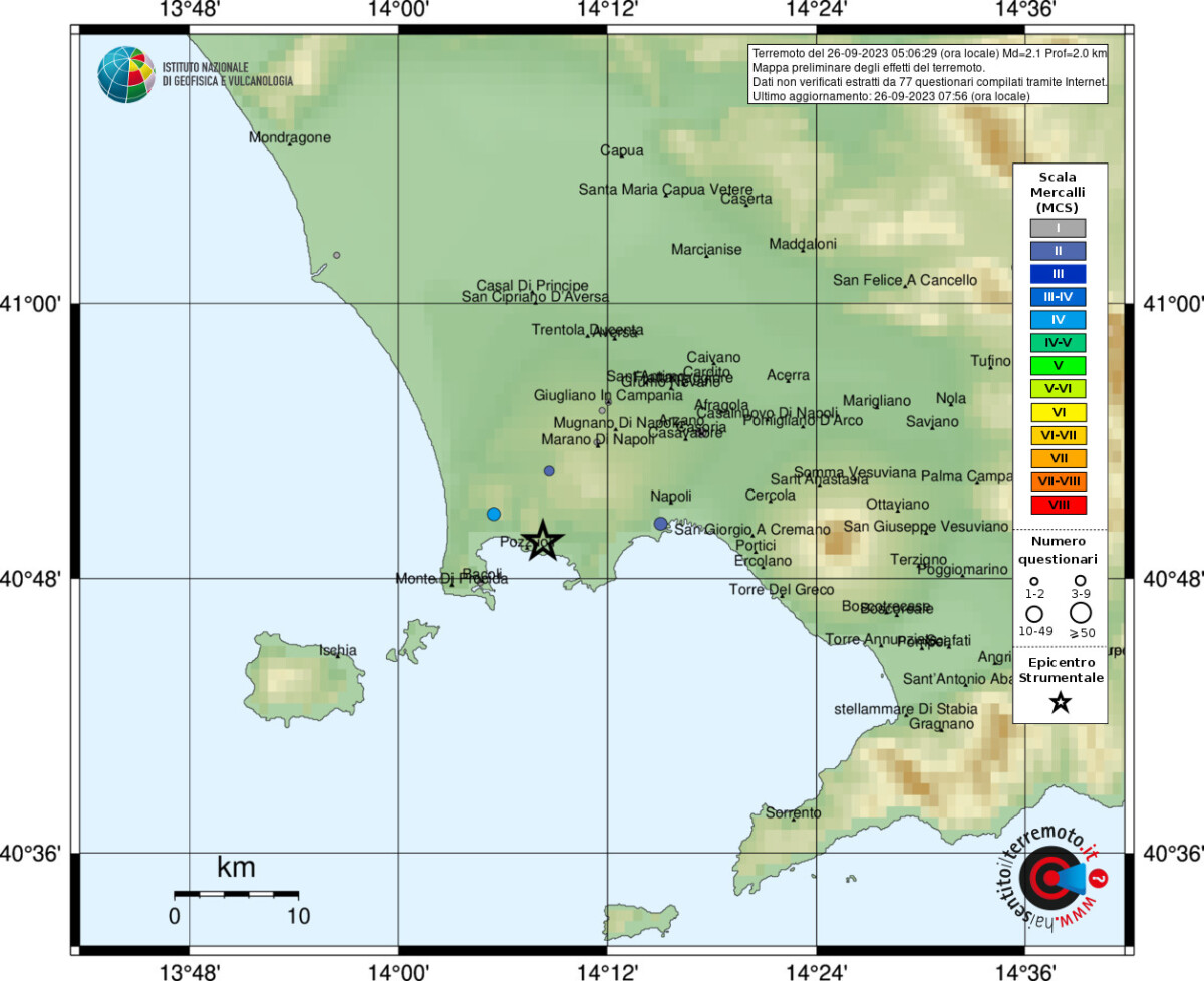 terremoto campi flegrei napoli pozzuoli