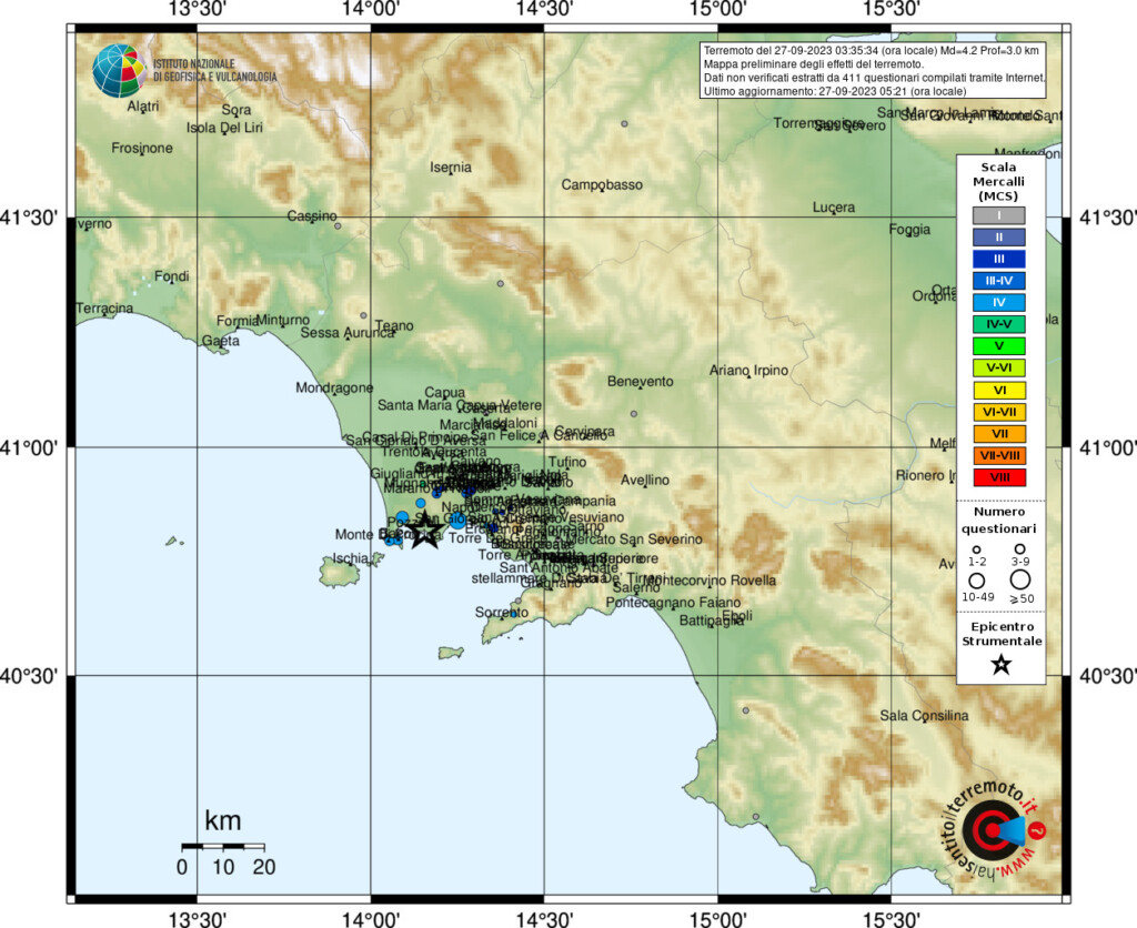 terremoto napoli pozzuoli campi flegrei