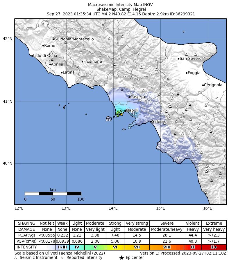 terremoto napoli pozzuoli campi flegrei