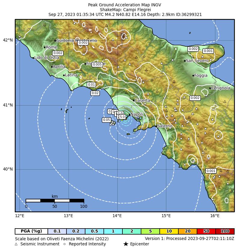 terremoto napoli pozzuoli campi flegrei