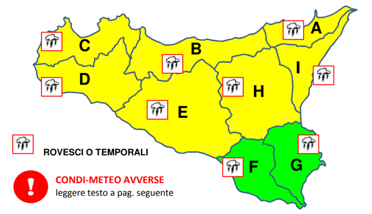 allerta meteo sicilia 21 ottobre