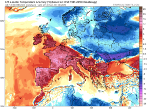 caldo europa 8 ottobre 2023