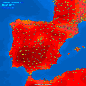 caldo spagna 1 ottobre 2023