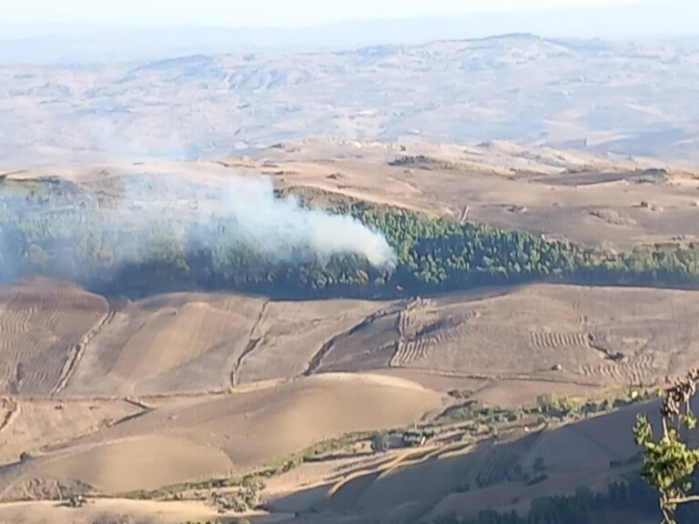 incendio aidone sicilia