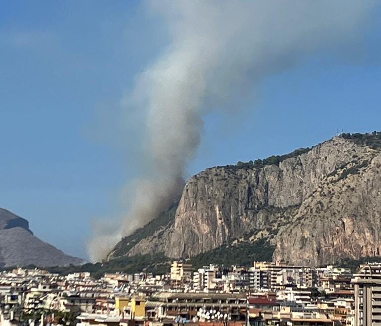 incendio monte pellegrino