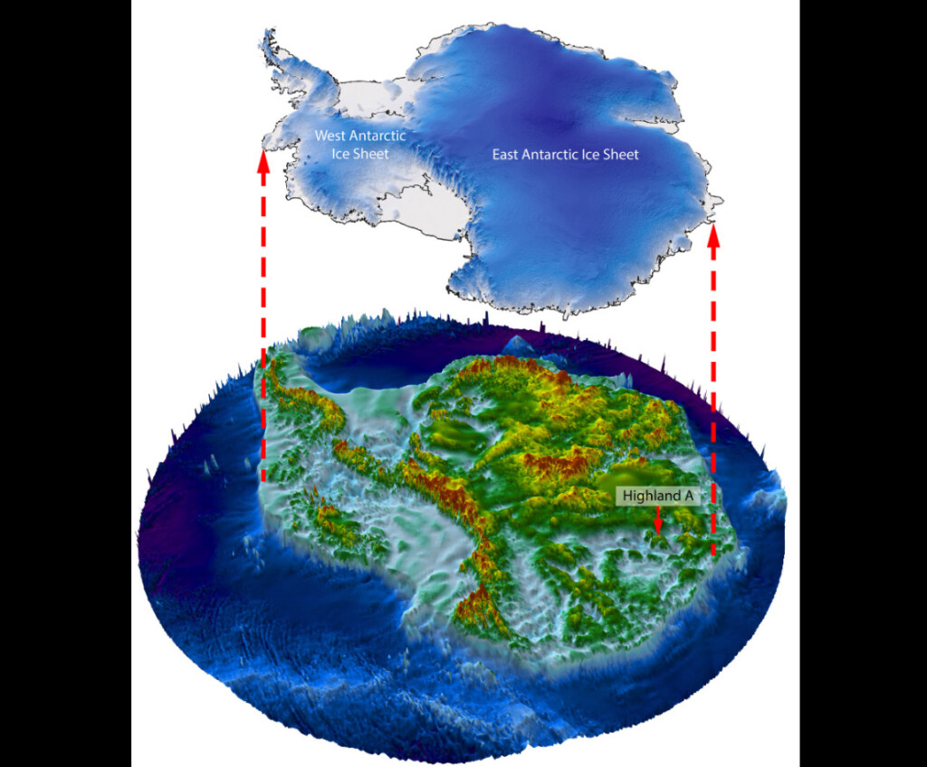 paesaggio fluviale antartide orientale