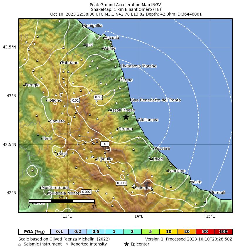 terremoto Sant'Omero teramo abruzzo marche