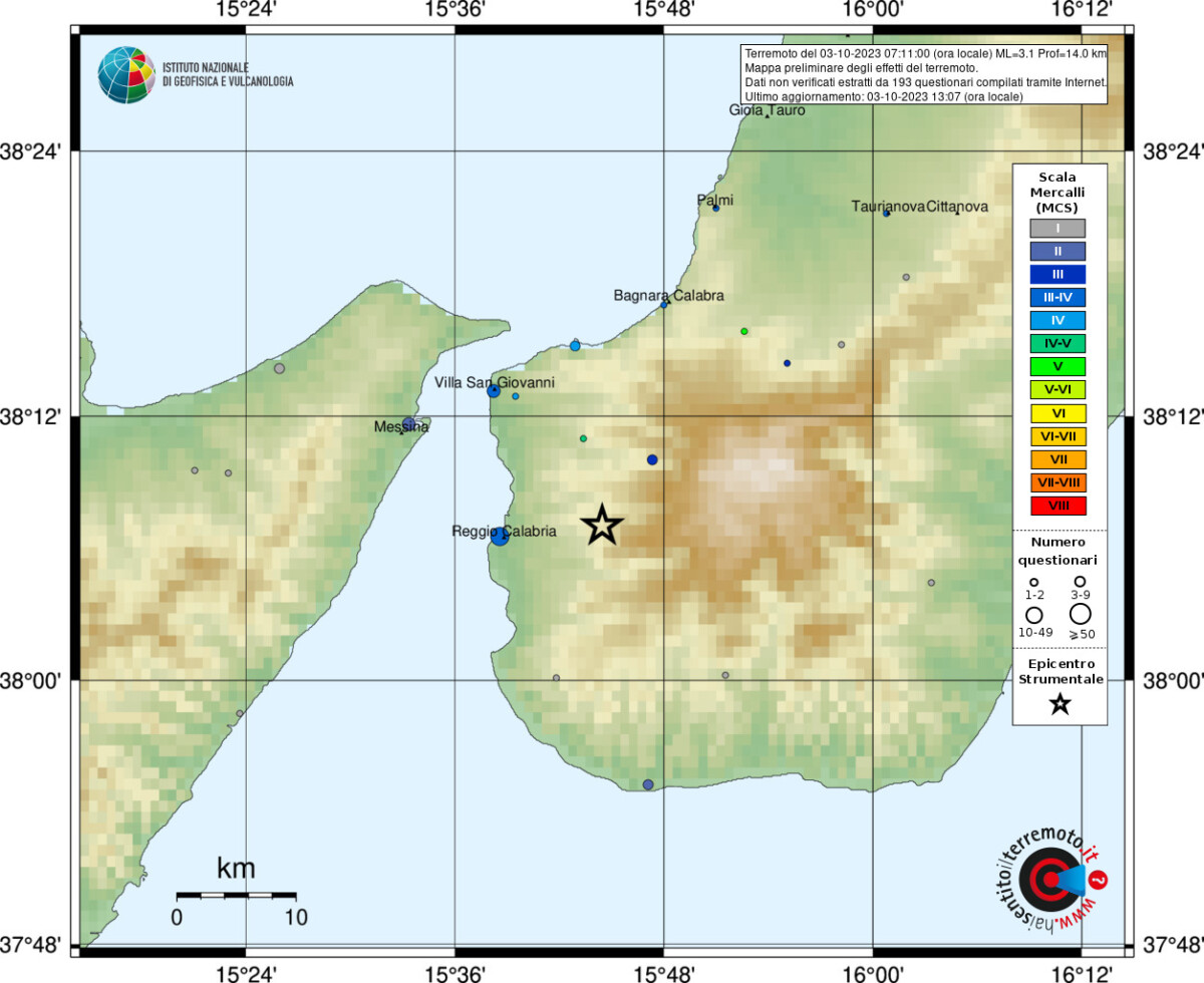 terremoto reggio calabria cardeto