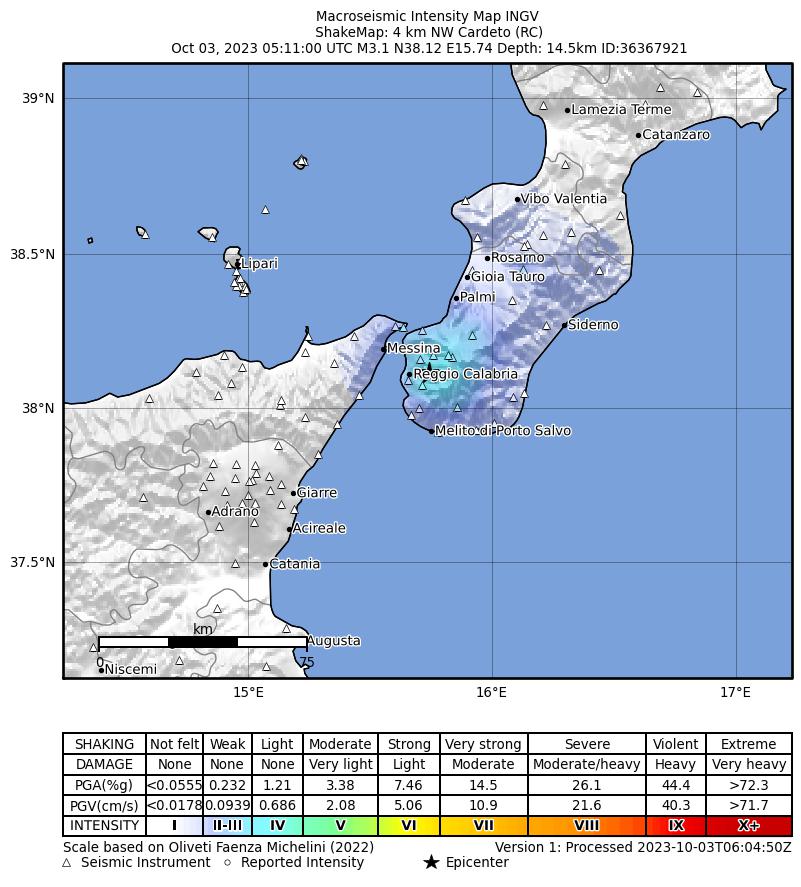 terremoto reggio calabria cardeto