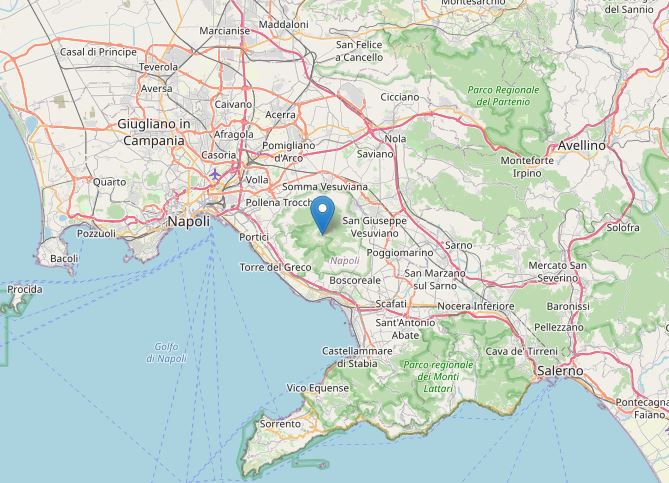 terremoto vesuvio 13 ottobre