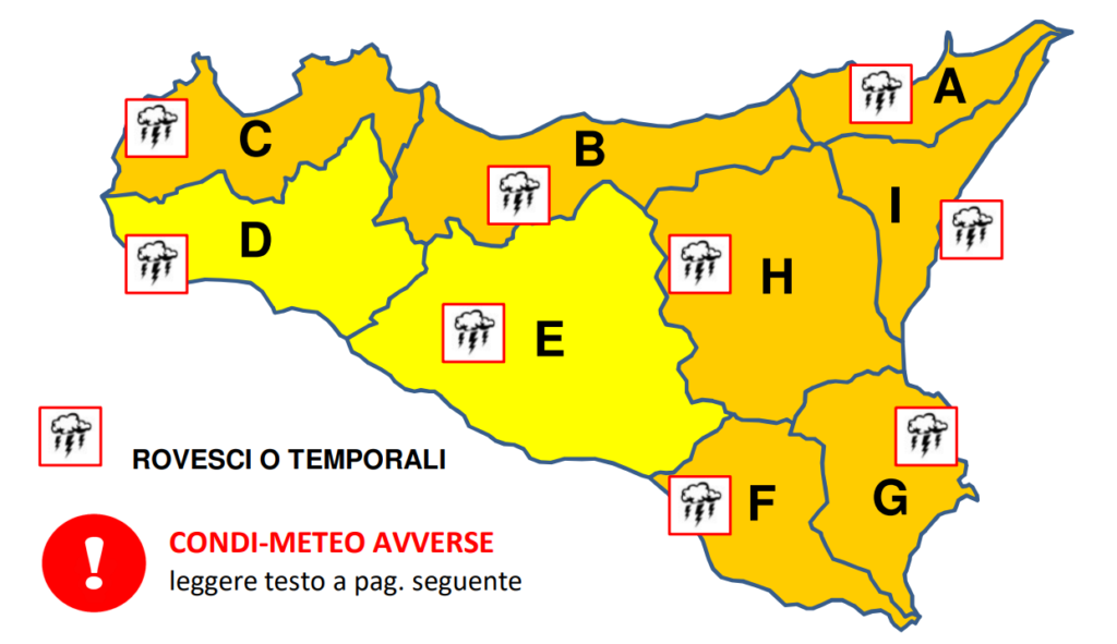 allerta meteo sicilia 23 novembre