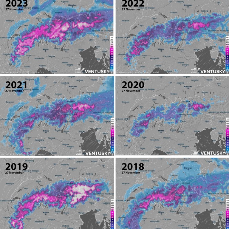 neve alpi 2018-2023