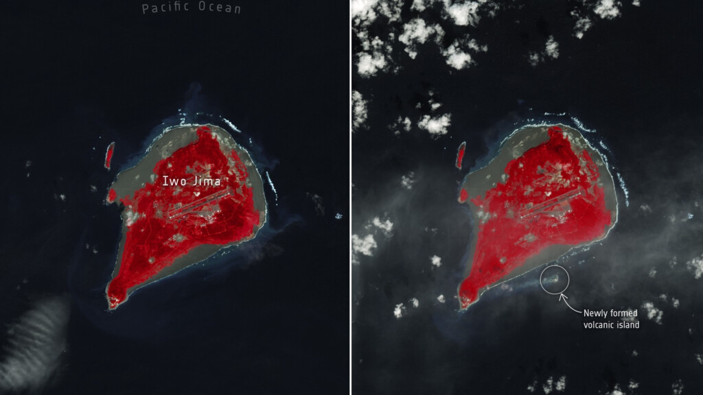 nuova isola giappone eruzione vulcanica