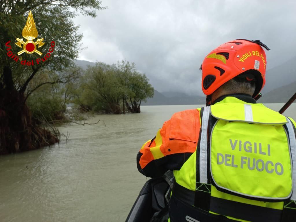 ricerche vigile fuoco disperso maltempo