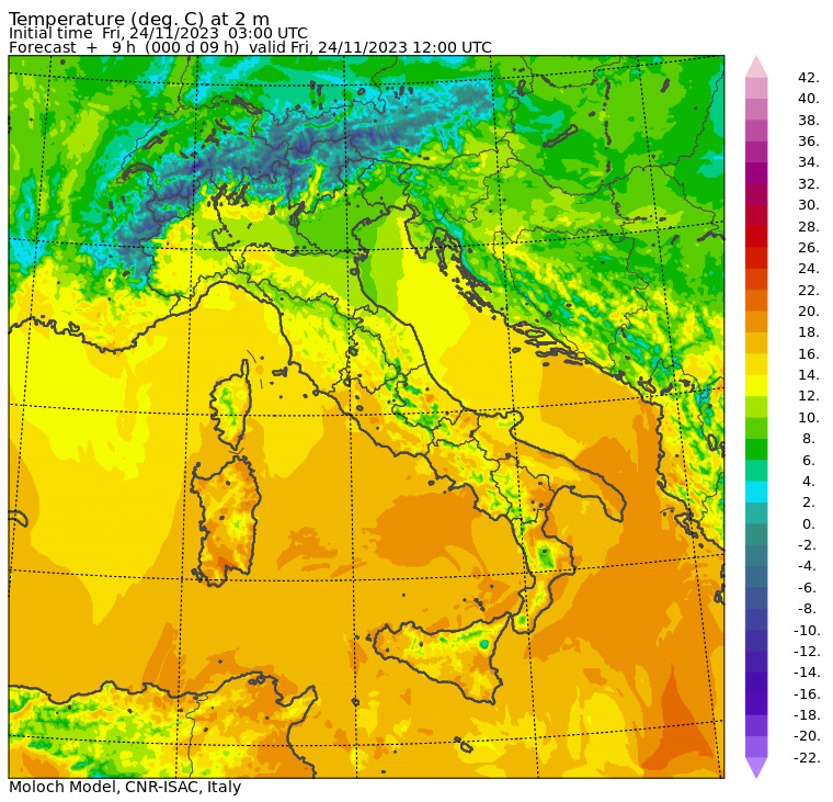 Meteo le temperature massime di oggi 23 C a Domodossola