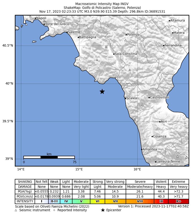 terremoto golfo di policastro