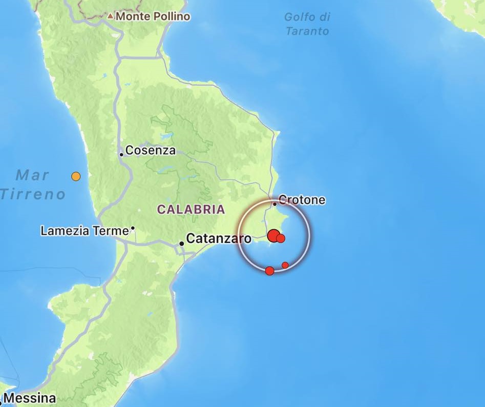 terremoto isola capo rizzuto calabria