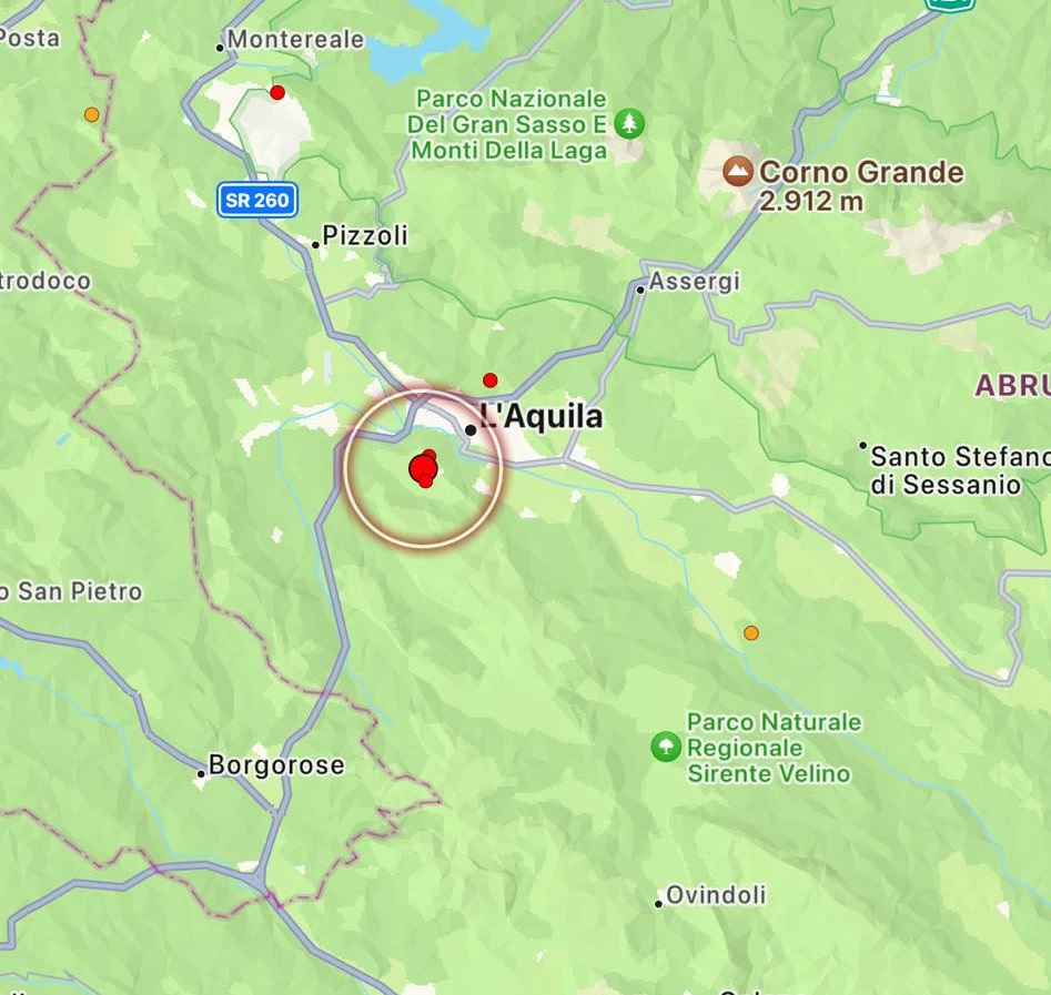 terremoto l'aquila 22 novembre 2023