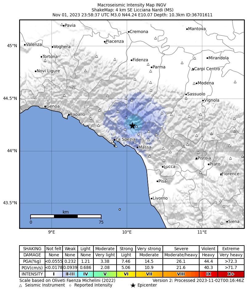 terremoto licciana nardi massa carrara