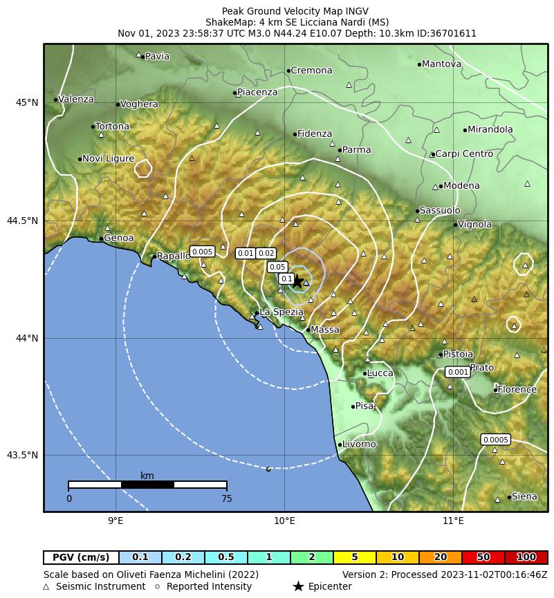 terremoto licciana nardi massa carrara