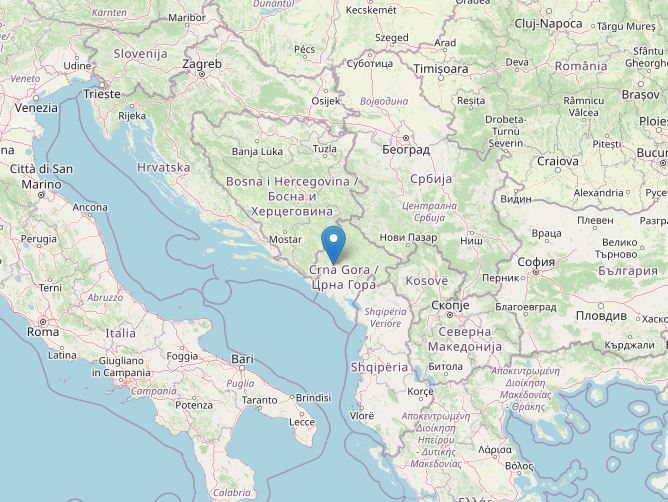 terremoto montenegro oggi