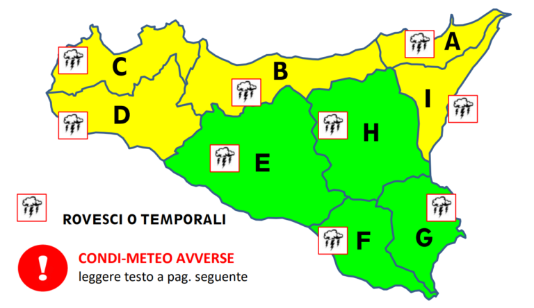 allerta meteo sicilia 5 dicembre