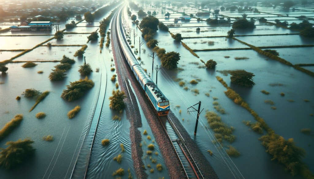 alluvione ferrovia binari allagati pioggia meteoweb