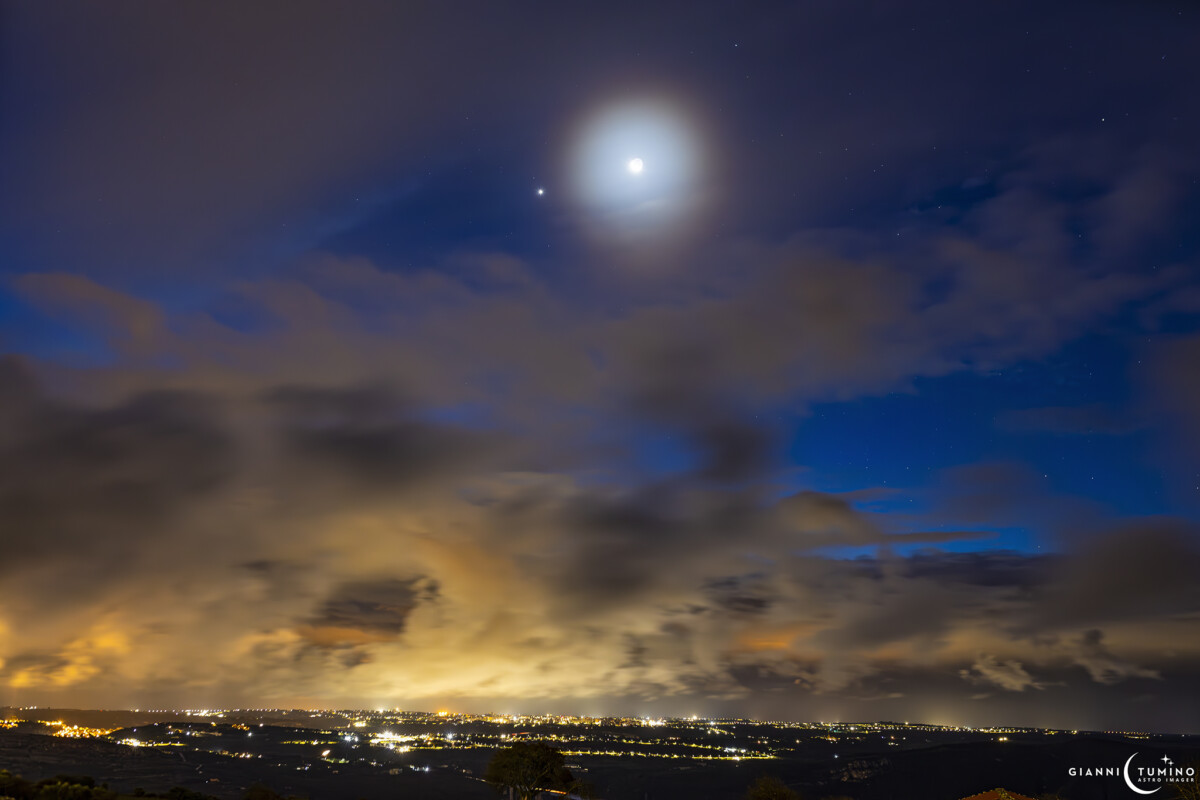 congiunzione luna venere spica Tumino