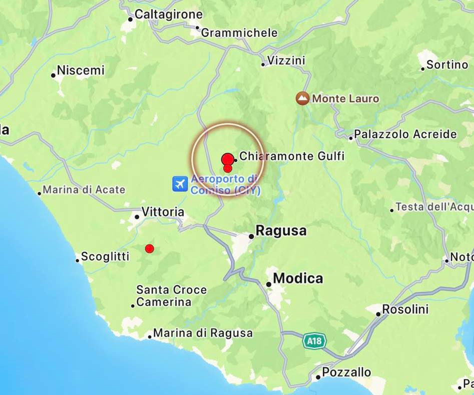 terremoto chiaramonte gulfi ragusa sicilia