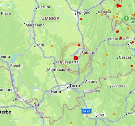 terremoto spoleto umbria