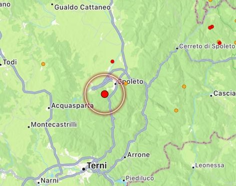 terremoto spoleto umbria