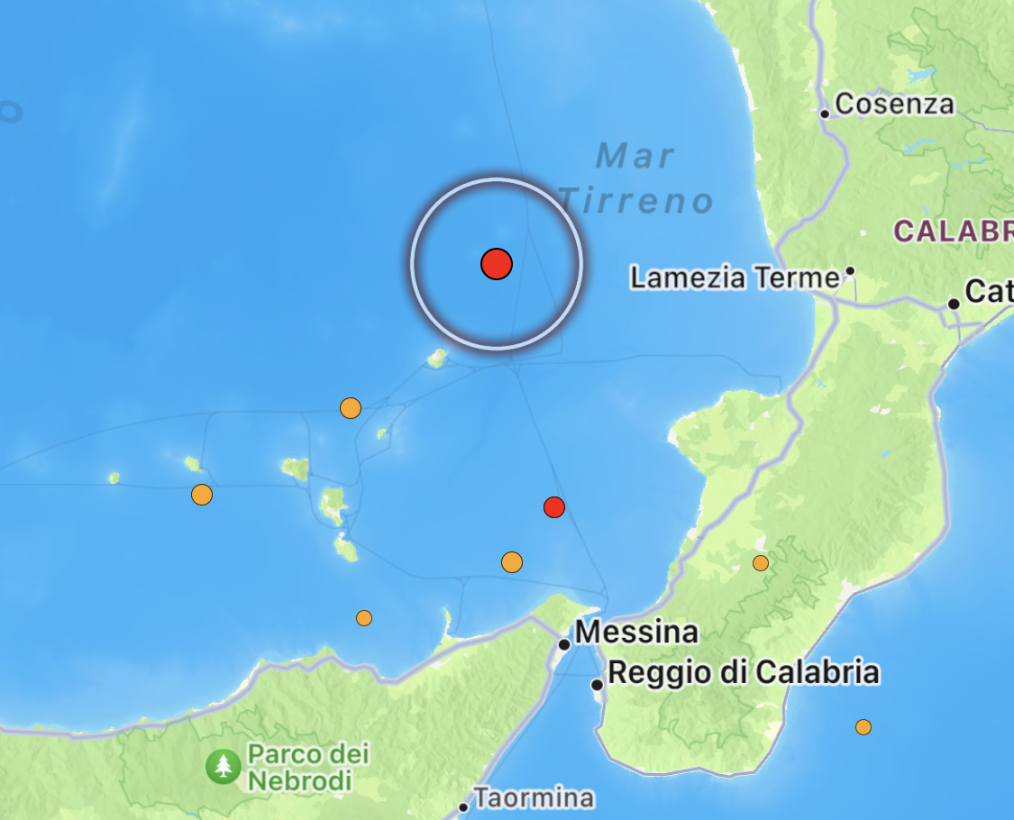 terremoto tirreno