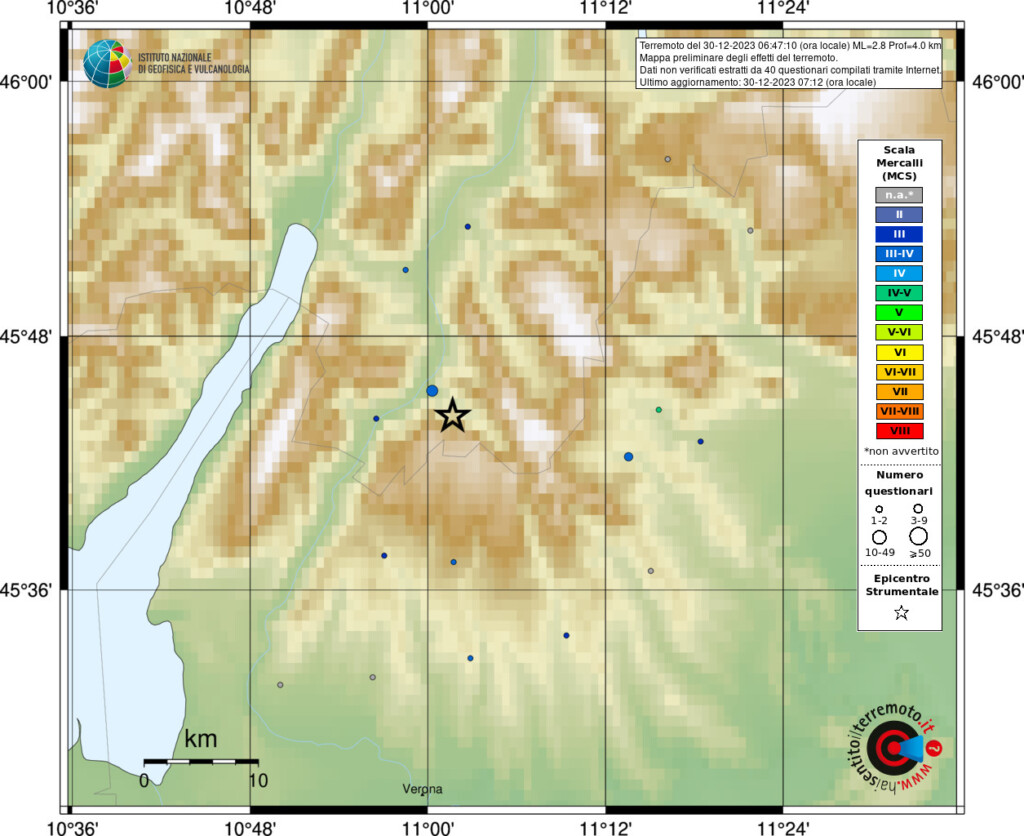 terremoto trento verona vicenza