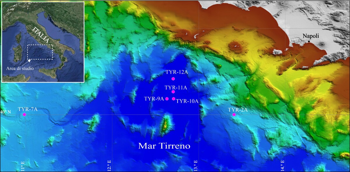 Mappa area di studio spedizione IODP 402