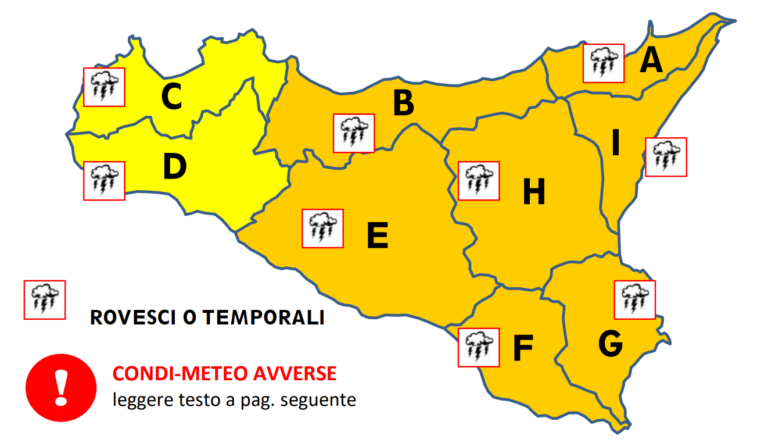 allerta meteo sicilia 25 febbraio