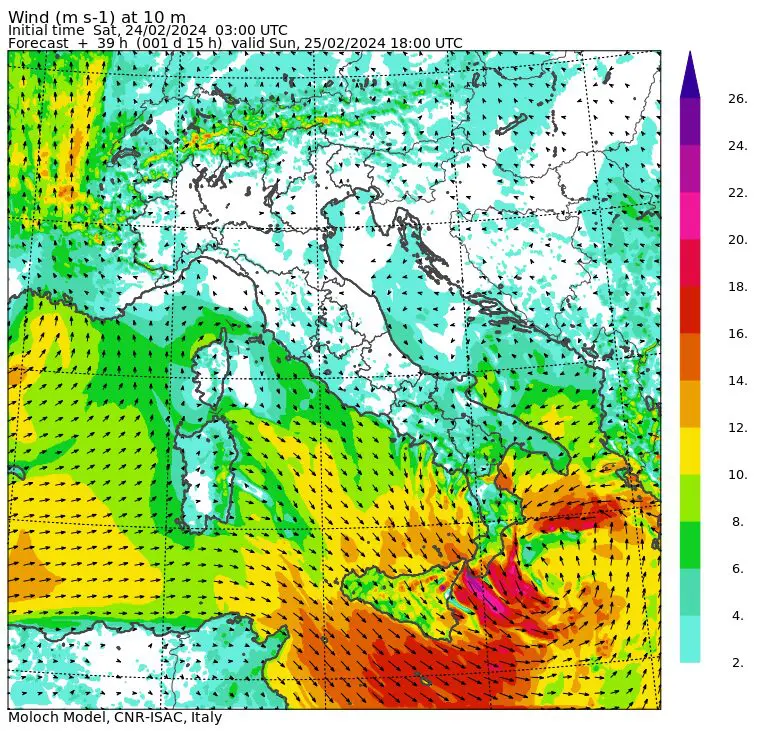 allerta meteo venti domenica sera