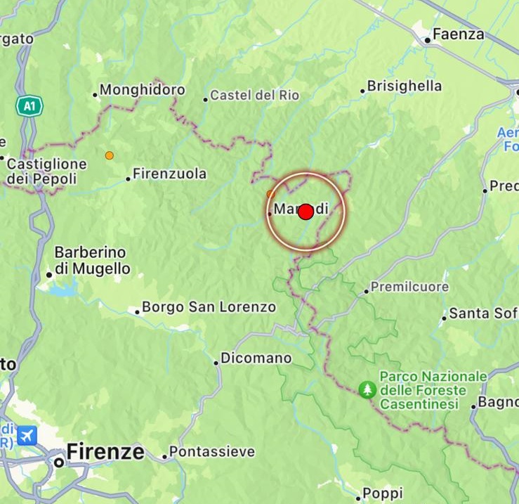 terremoto marradi toscana