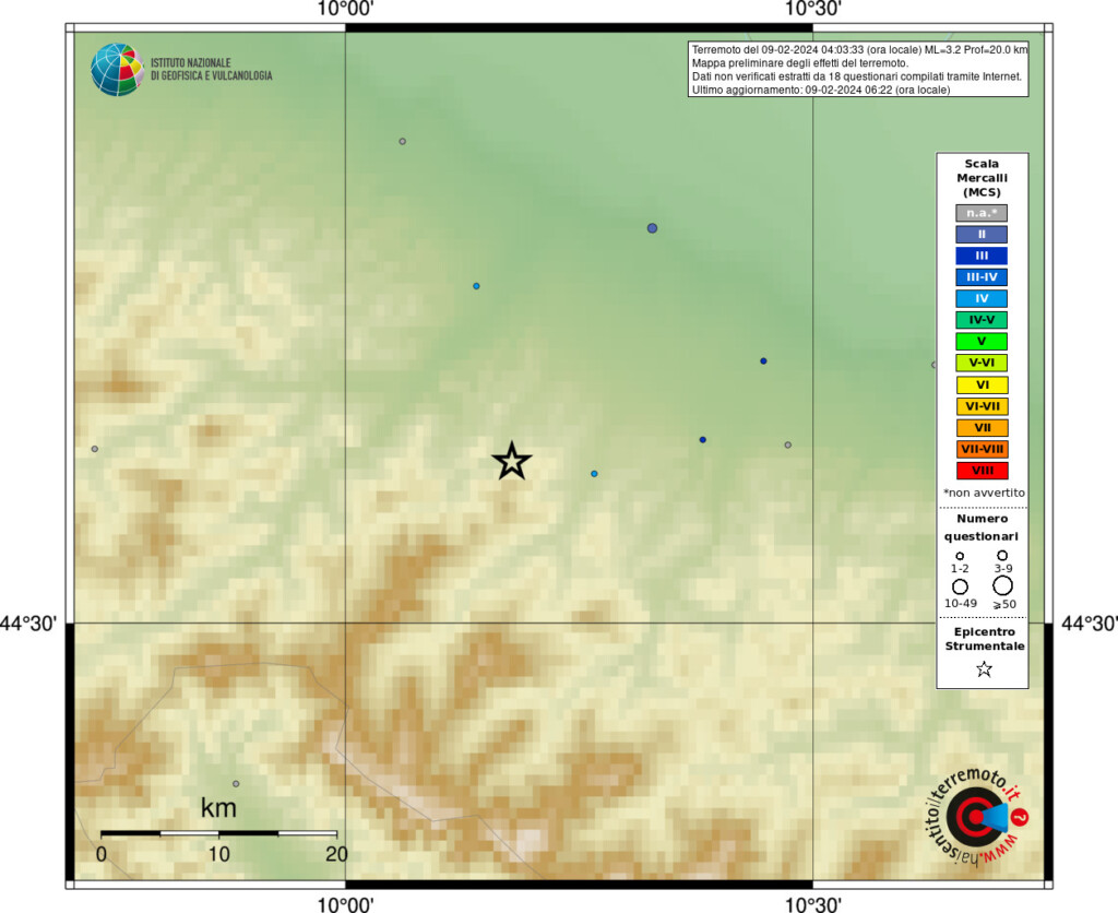 terremoto oggi parma