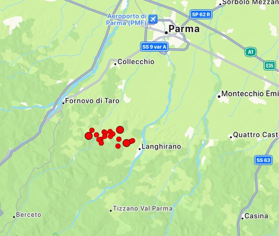 terremoto parma oggi