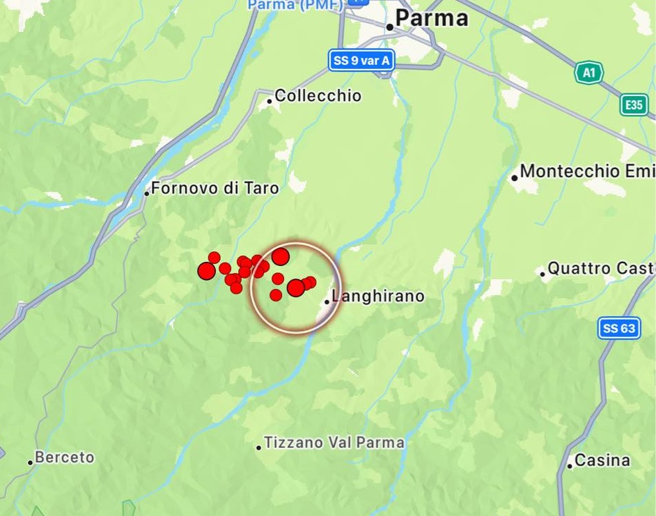 terremoto parma oggi