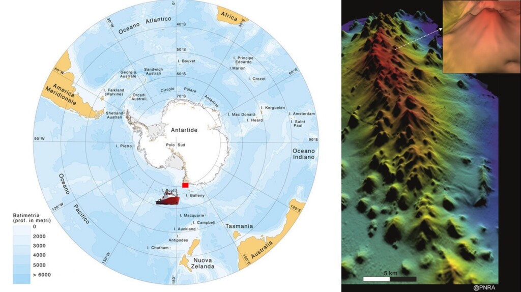 catena vulcani sottomarini antartide