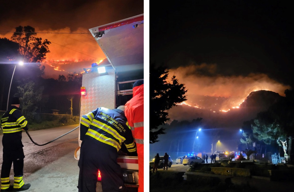 incendio Castellammare del Golfo