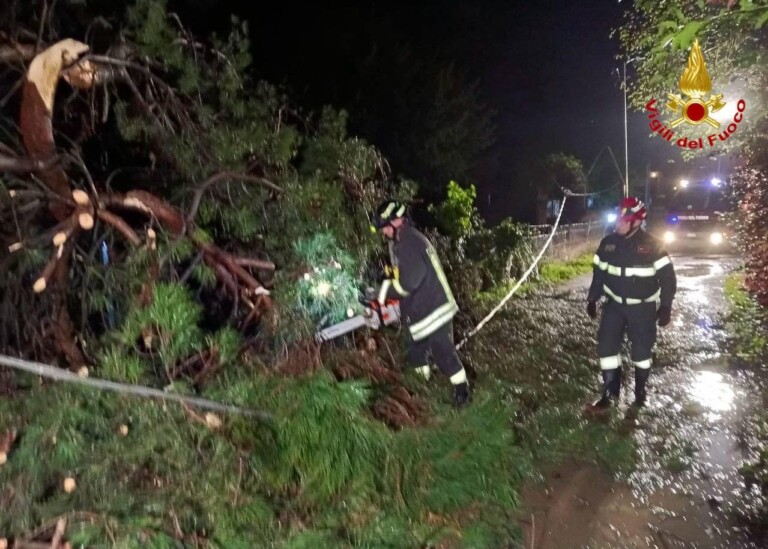 maltempo lombardia albero vigili fuoco