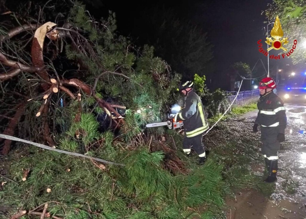 maltempo lombardia albero vigili fuoco