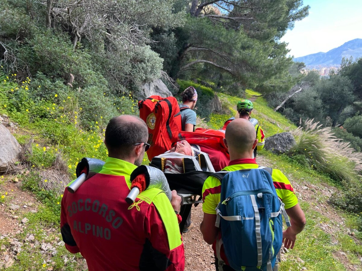 soccorso alpino climber ferito monte pellegrino