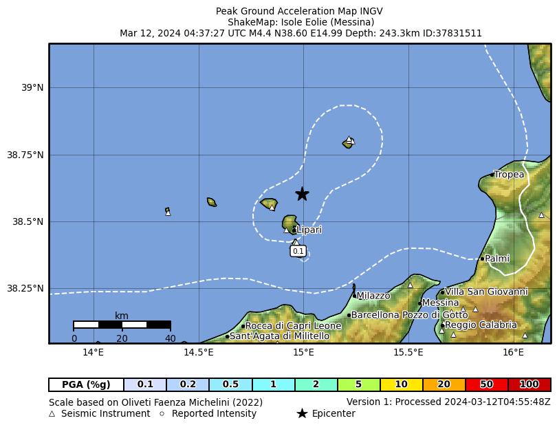 terremoto eolie oggi 12 marzo