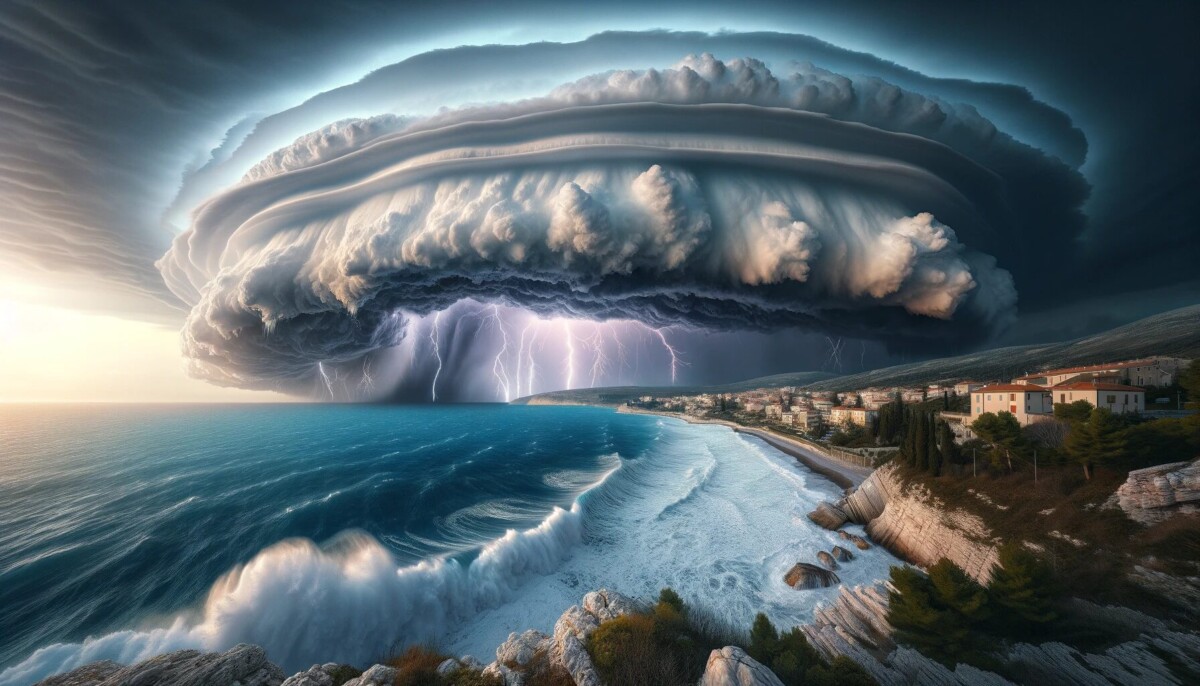 allerta meteo shelf cloud mare