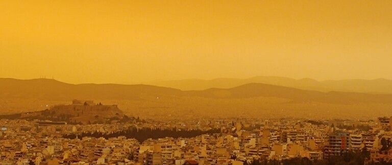 atene sabbia polvere sahara greci