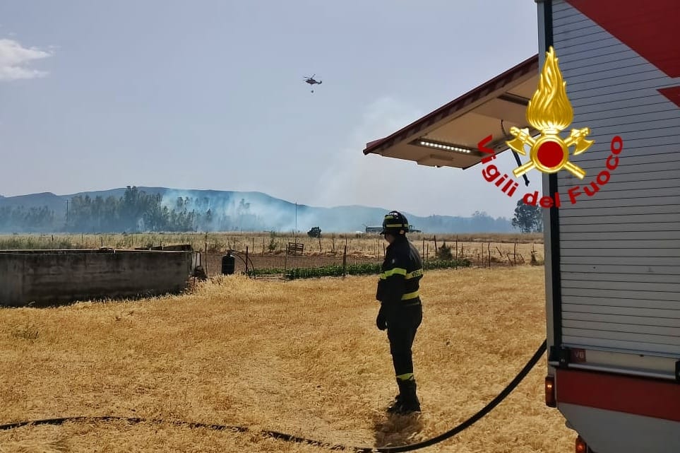 incendio terralba sardegna