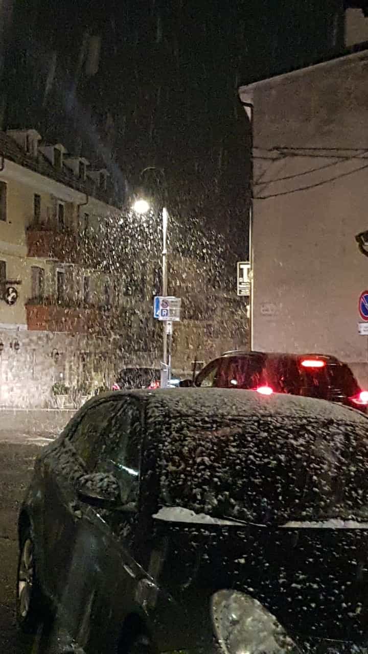 neve abruzzo notte